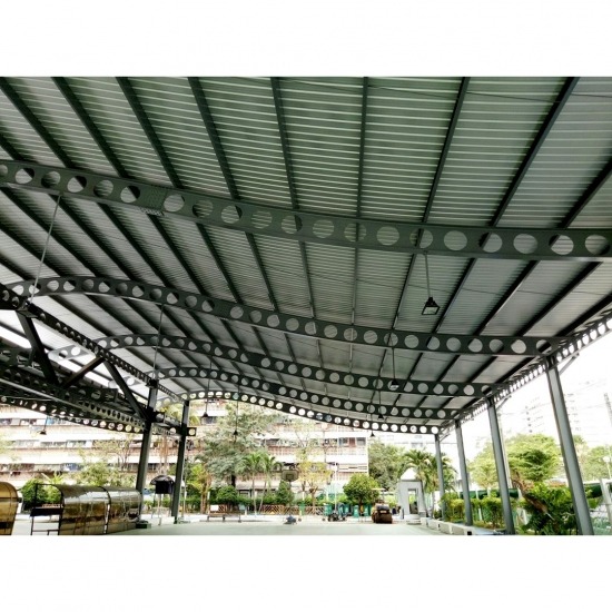 โครงเหล็ก cellular beam หลังคากลางแจ้ง